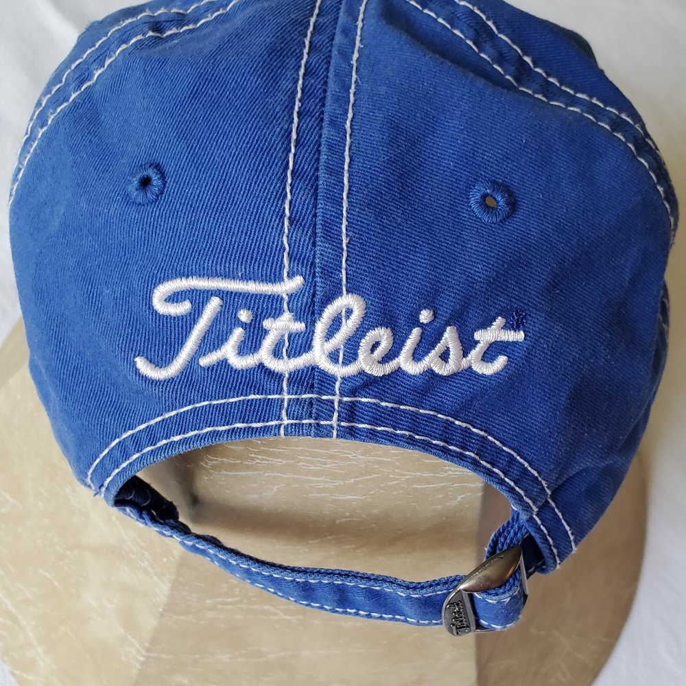 Titleist Blue Canvas Cap FJ Pro V1 Adjustable Hat - Picture 3 of 11